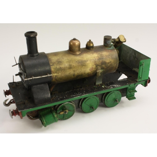 3240 - A scratch-built live steam 2.5in gauge 0-6-0T locomotive, part green painted brass, freelance design... 