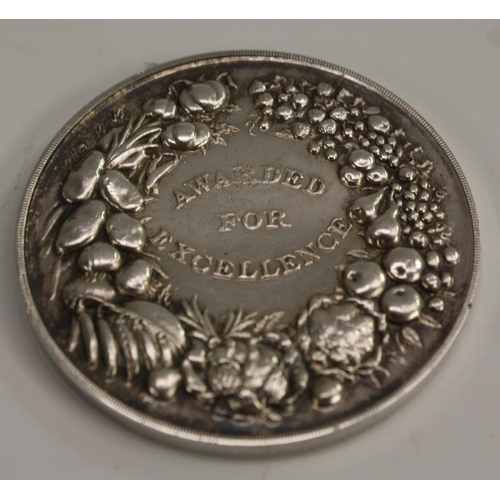 3272 - Agriculture and Horticulture - a silver coloured metal medallion, Toogood & Sons, Southampton, For E... 