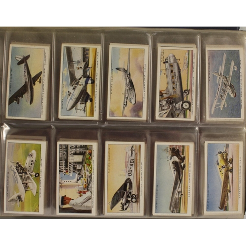 3453 - Cigarette Cards - a collector's ring binder full sets, John Player & Sons Aeroplanes (Civil); Intern... 