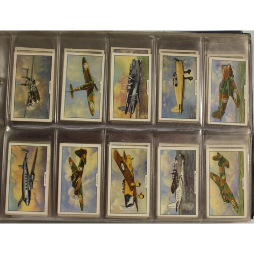 3453 - Cigarette Cards - a collector's ring binder full sets, John Player & Sons Aeroplanes (Civil); Intern... 