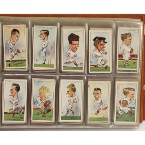 3454 - Cigarette Cards - Sport - a collector's ring binder of full sets, John Player & Sons, Cricketers Car... 