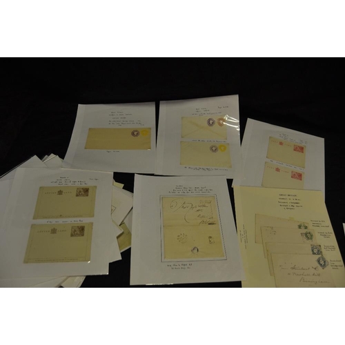 347 - Great Britain - Postal History - Queen Victoria compound stampings dated 1874; George V postcards; 1... 