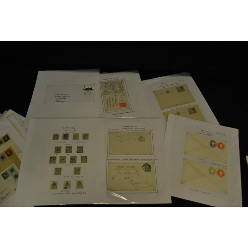 347 - Great Britain - Postal History - Queen Victoria compound stampings dated 1874; George V postcards; 1... 