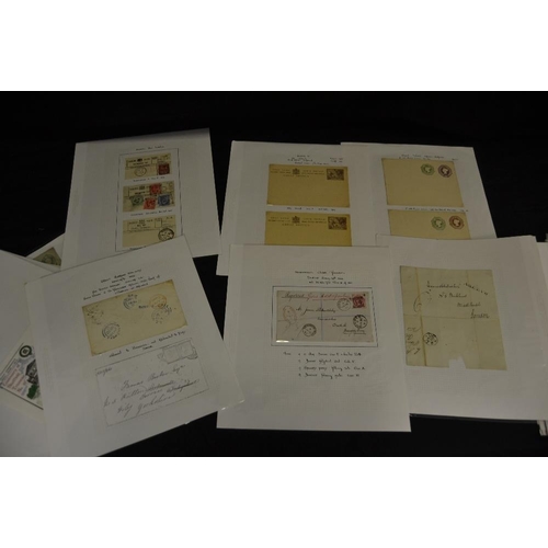 347 - Great Britain - Postal History - Queen Victoria compound stampings dated 1874; George V postcards; 1... 