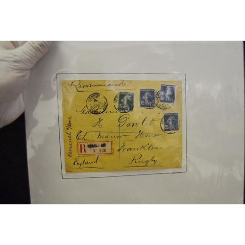 349 - Great Britain - Postal History & Railway - G.W.R airmail 1933 envelope baring G.W.R aviation stamp; ... 