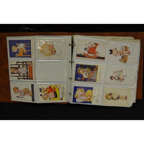 355 - Postcards - Mabel Lucie Attwell - a comprehensive album of original examples including 124 examples;... 