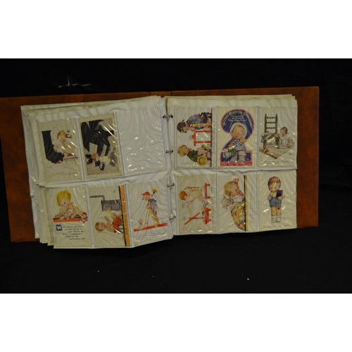 355 - Postcards - Mabel Lucie Attwell - a comprehensive album of original examples including 124 examples;... 