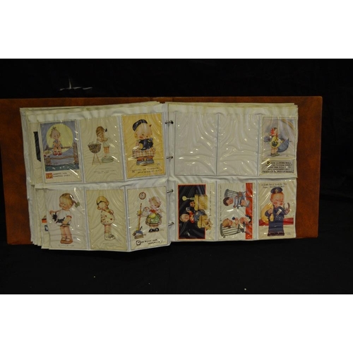 355 - Postcards - Mabel Lucie Attwell - a comprehensive album of original examples including 124 examples;... 