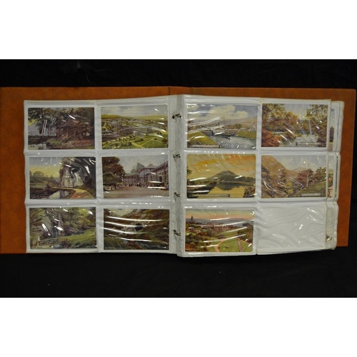 363 - Postcards - an album holding mainly early 20th century coloured railway related examples including L... 