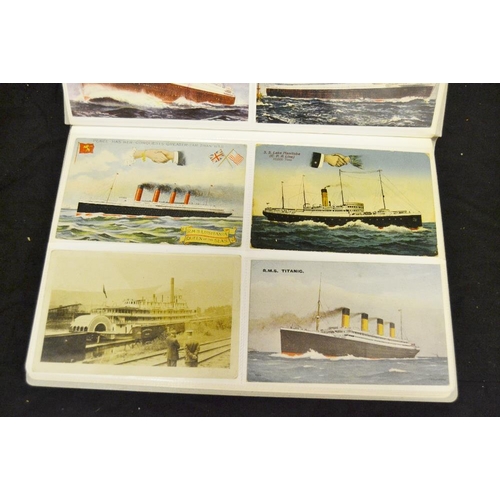 377 - Postcards - Maritime & Rail - early 20th century examples including R.M.S Titanic printed and publis... 