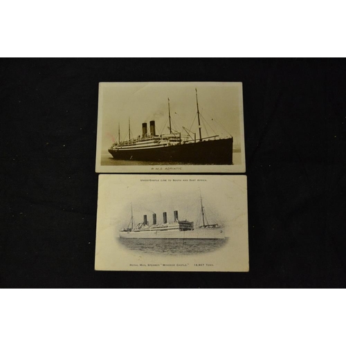 377 - Postcards - Maritime & Rail - early 20th century examples including R.M.S Titanic printed and publis... 