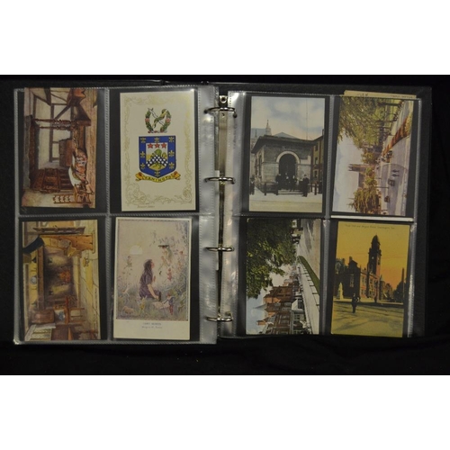 381 - Postcards & collector cards album including 33 Bensdorp Royal Dutch Cocoa collectors card from the C... 