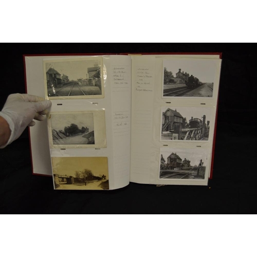 383 - Postcards & photograph album - railway interest early 20th century and later examples of stations ma... 