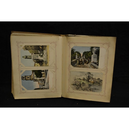 388 - Postcards - Travel - an early 20th century album of mainly Continental travel examples including eru... 