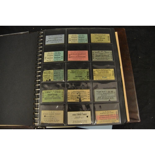 390 - Railway Interest - Tickets - a comprehensive album of ticket slips including Furness Railway special... 