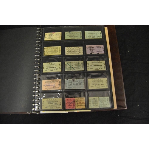 390 - Railway Interest - Tickets - a comprehensive album of ticket slips including Furness Railway special... 