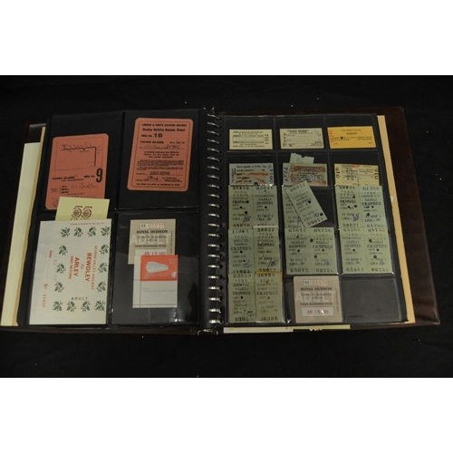 390 - Railway Interest - Tickets - a comprehensive album of ticket slips including Furness Railway special... 