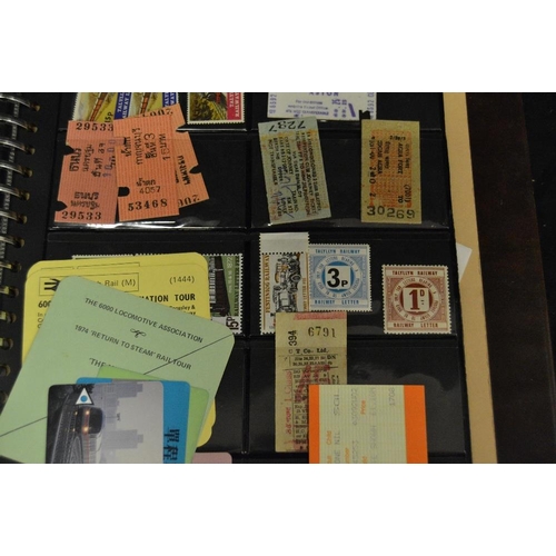 390 - Railway Interest - Tickets - a comprehensive album of ticket slips including Furness Railway special... 