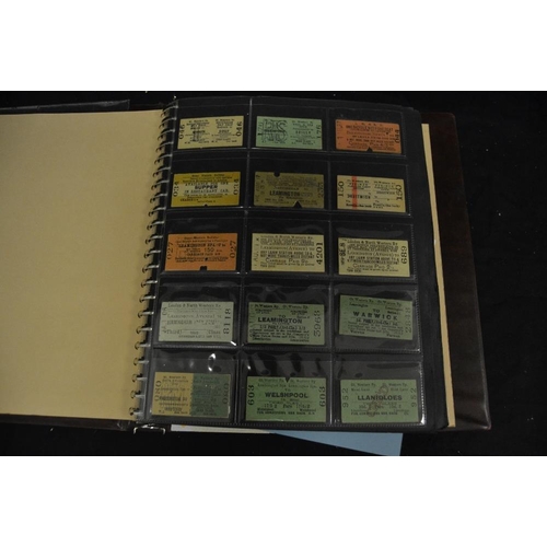 390 - Railway Interest - Tickets - a comprehensive album of ticket slips including Furness Railway special... 