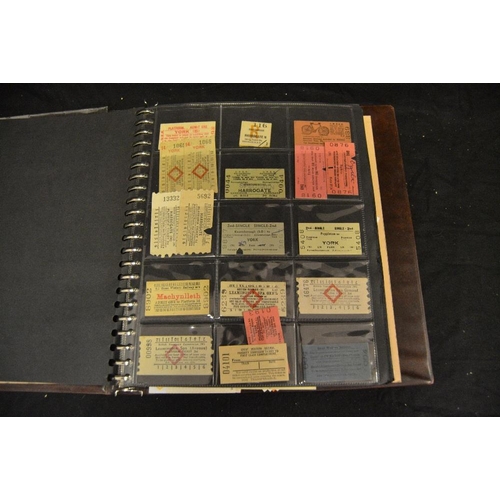 390 - Railway Interest - Tickets - a comprehensive album of ticket slips including Furness Railway special... 