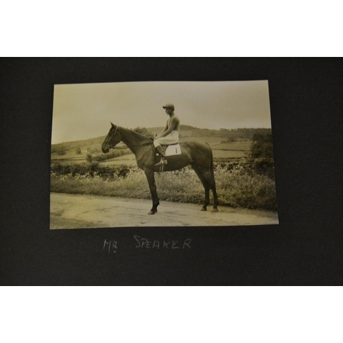 413 - Photography - Equestrian - an interesting album of original black and white horse confirmations, Eng... 