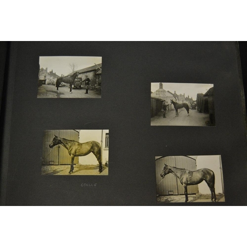 413 - Photography - Equestrian - an interesting album of original black and white horse confirmations, Eng... 