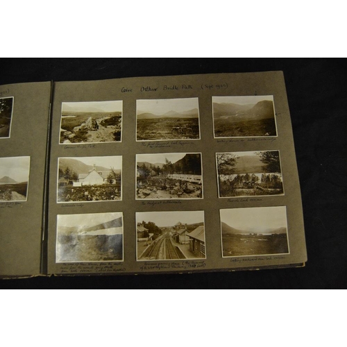 421 - Photography - Motoring & Scottish Highland Interest - an early 20th century album holding original p... 