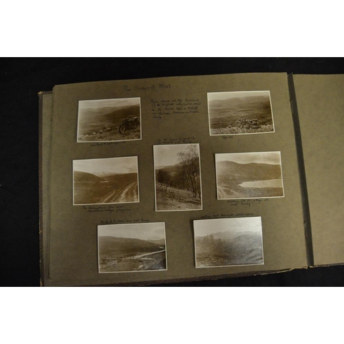 421 - Photography - Motoring & Scottish Highland Interest - an early 20th century album holding original p... 