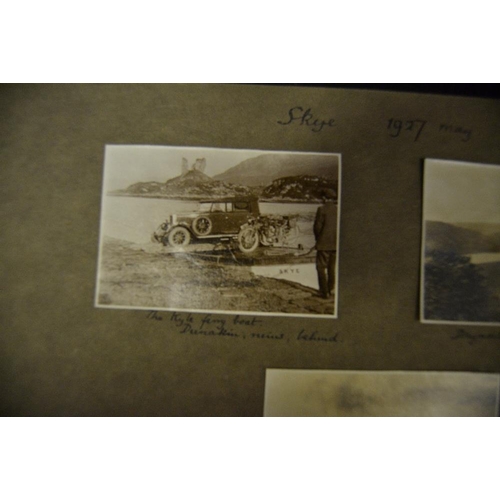 421 - Photography - Motoring & Scottish Highland Interest - an early 20th century album holding original p... 