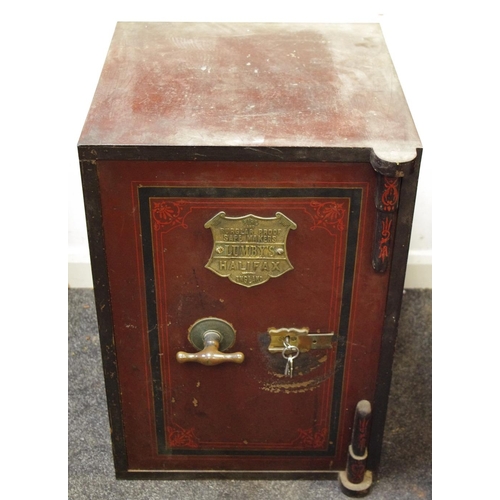 497 - A Victorian safe - Fire and Burglar Proof Safe Makers Lumby's Halifax (with keys)