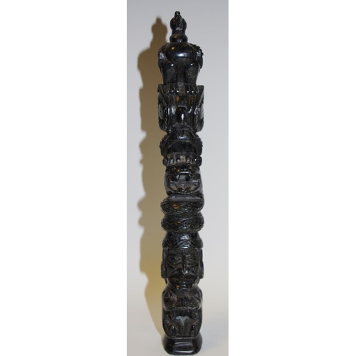 63 - Tribal - A Canadian hardstone totem pole carving