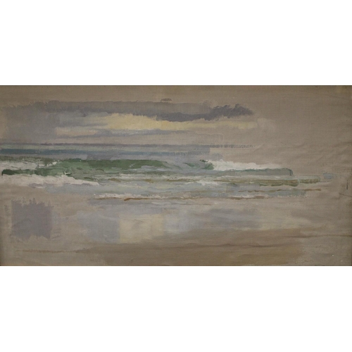 114 - English School (early 20th century) Impressionist Seascape, The Incoming Tide oil on board, 26.5cm x... 