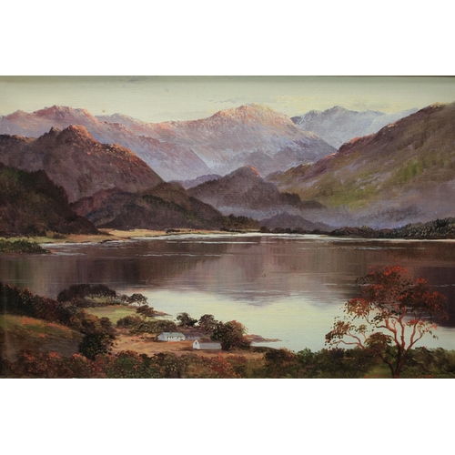 256 - Alan Bengall Charlton (1913 - 1981) Derwentwater From Castle Head signed, inscribed to verso, oil on... 