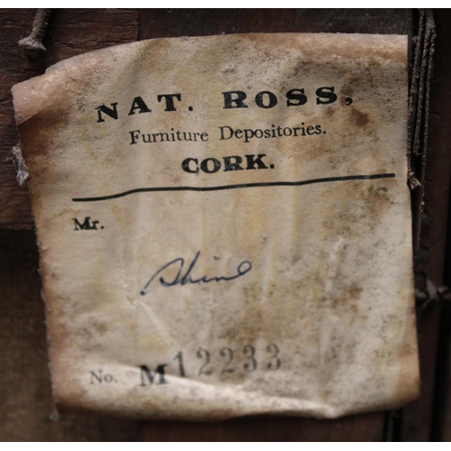 26 - Irish School (19th/early 20th century) Portrait of a Boy in Tartan label to verso for Nat. Ross Depo... 