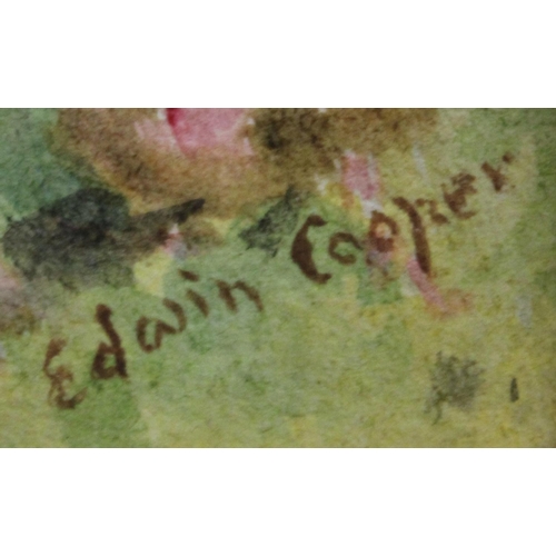 266 - Edwin Cooper Cattle and Horses signed, watercolour, 11.5cm x 17cm