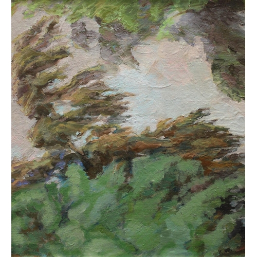 270 - English School  Impressionist Landscape signed with initials KW, oil on board, 46cm x 42cm