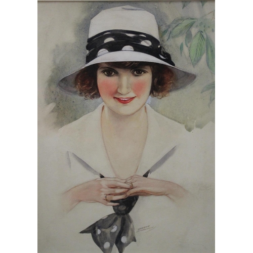 288 - Gregor McGregor (first/second quarter 20th century) Portrait of a Young Lady watercolour, 46cm x 32c... 