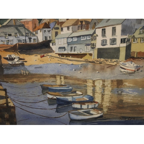 308 - Ronald Scott Thorn A pair, Polperro, Small Boats and Mid-Tide signed, watercolour, 30cm x 40cm