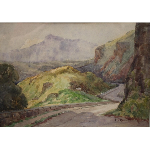 32 - Ernest H Atkin (early 20th century) Pont-Y-Pant, North Wales signed, ;label to verso, watercolour, 2... 