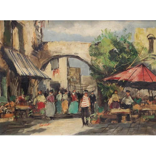 103 - Jean Cordet (bn. 1910), Bologne, Haute-Marne, signed, oil on canvas, 30cm x 40.5cm.