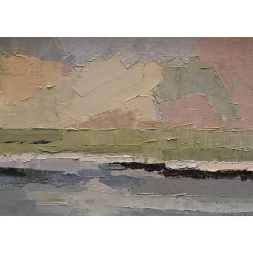 75 - Geoff Hewitt (1934 - 2019) Sea signed, dated 1958, oil on canvas, 21.5cm x 29cm; others, similar (4)