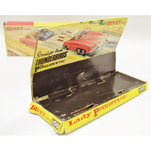 108 - Dinky 100 ''Thunderbirds'' - Lady Penelope's FAB 1 - finished in pink including roof slides, gold in... 