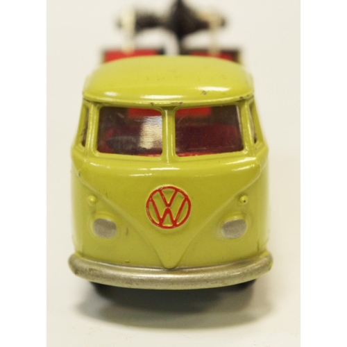 110 - Corgi 490 Volkswagen Breakdown Truck - avocado body, red interior, silver trim, spun hubs blue and y... 