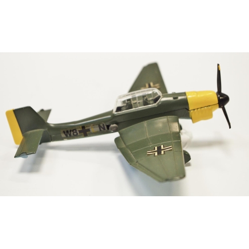 113 - Dinky 721 ''Battle of Britain'' Junkers Stuka - drab green, yellow with decals applied with bomb, in... 