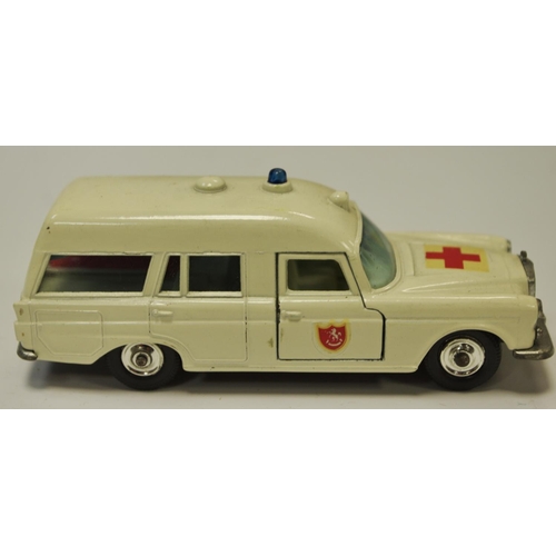 116 - Matchbox King Size K-6 Mercedes Benz Ambulance - cream body with hood & door decals, pale blue windo... 