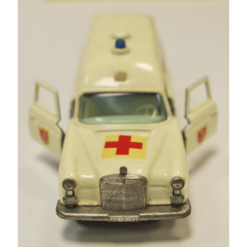 116 - Matchbox King Size K-6 Mercedes Benz Ambulance - cream body with hood & door decals, pale blue windo... 