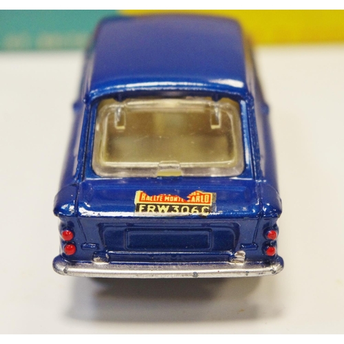 130 - Corgi 340 Sunbeam Imp ''Rallye Monte Carlo'' - blue body, white side flashes, cast hubs, off white i... 