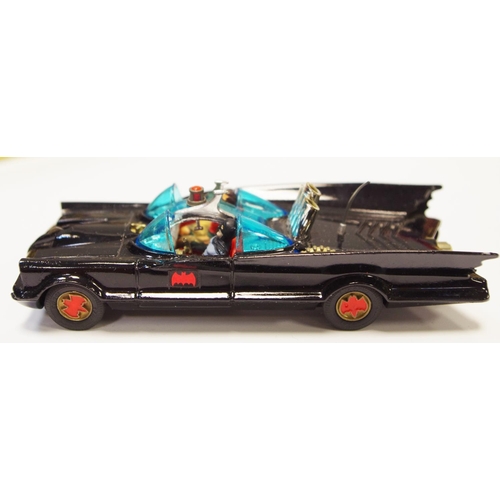 136 - Corgi 267 ''Batman'' - Batmobile (1st issue) - black body, blue tinted windscreens, with ''Batman an... 