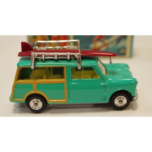 137 - Corgi 485 BMC Mini Countryman ''Surfing'' - turquoise body, yellow interior, silver trim, grey plast... 