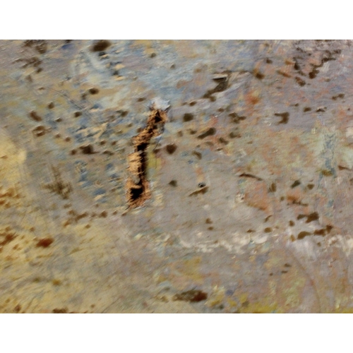 51 - English School (19th century) At Rest on the Estuary Beach monogrammed, possibly CB, oil on canvas, ... 